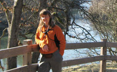 Photo Cathy Boden overlooking river
