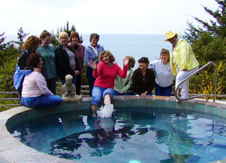 Photo Women's group by hot tub
